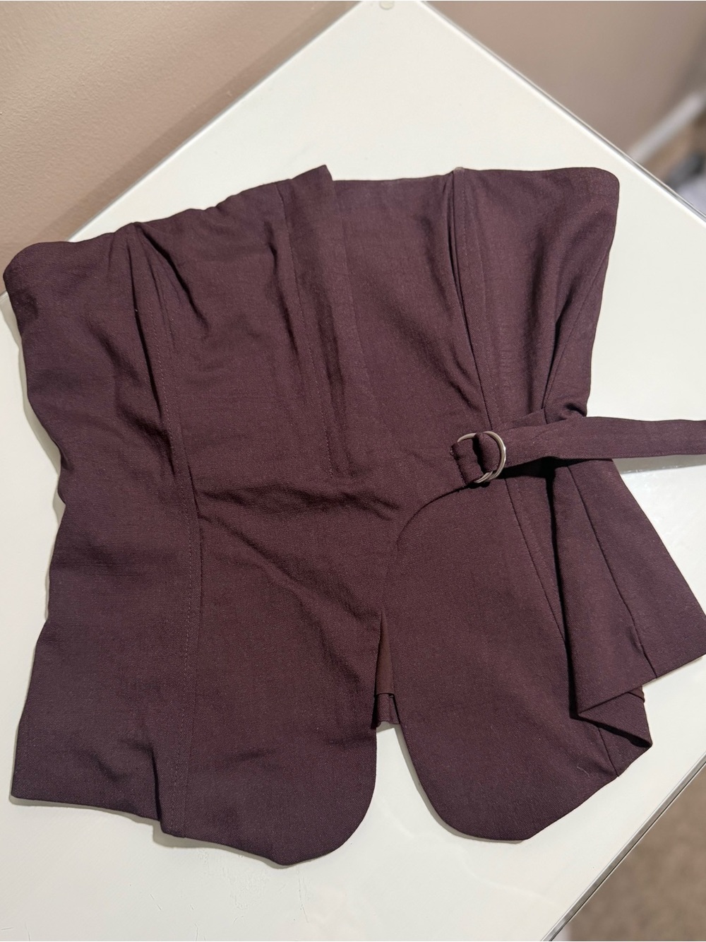 Dynamite Smocked Tube Top in Dark Plum